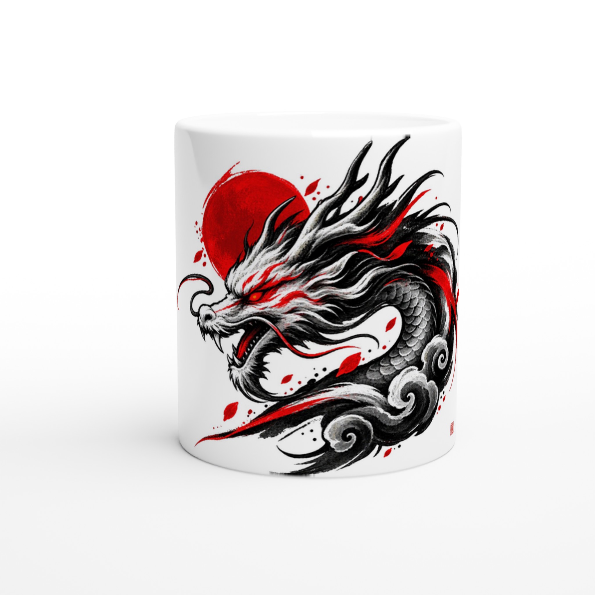 OBORU Red Moon Dragon – 11oz Ceramic Mug