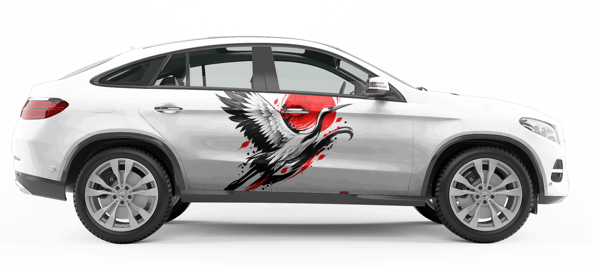 Japanese Crane - Japanese Car Decal - Image 2